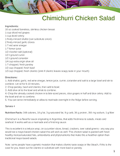 Chimmichurri Chicken Salad